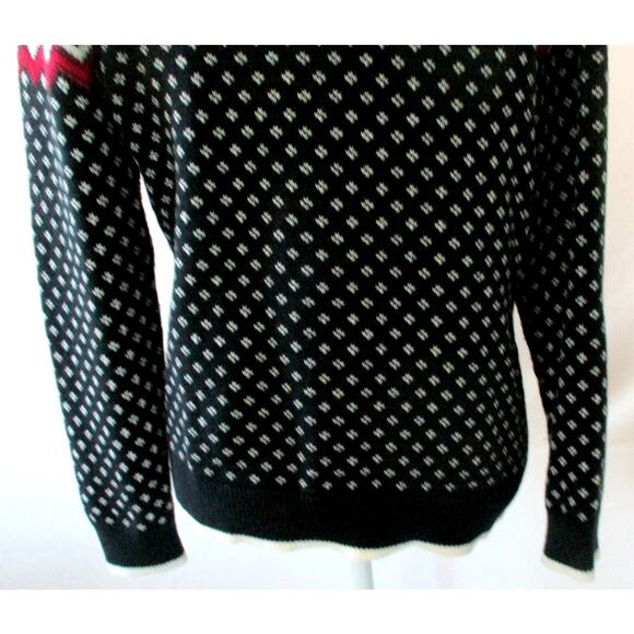 Izod Women's Long Sleeve Red, White & Blue Hooded Zip Front Sweater Size Medium - Picture 6 of 10